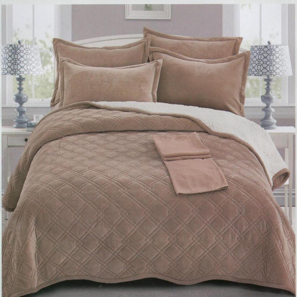 Set de Cubrecama 2Pz Piel c/ Carnero  Mingjia 100% Algodón de 5 Piezas M - 1