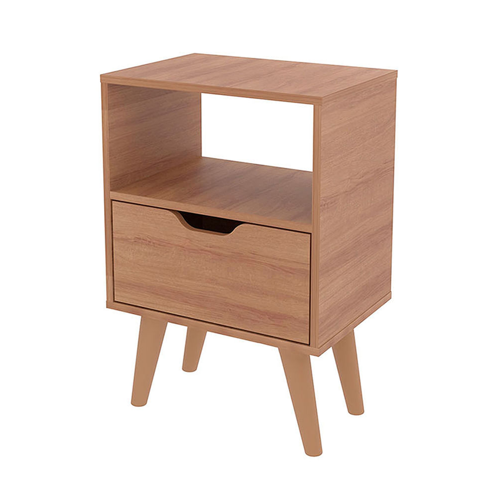 Velador con una puerta 2020 Home Essen - Almendra