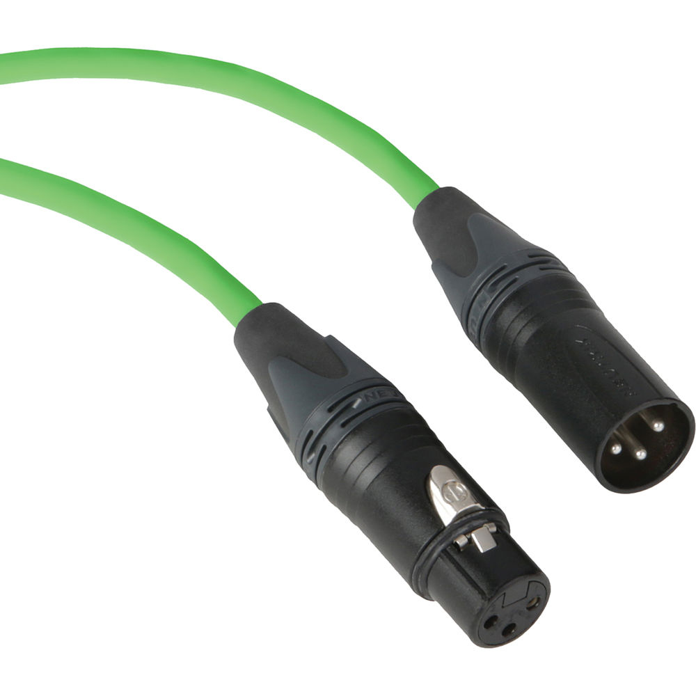Kopul Premium Performance 3000 Series Cable de Micrófono Neutrik XLR Macho a XLR Hembra (15', Verde)