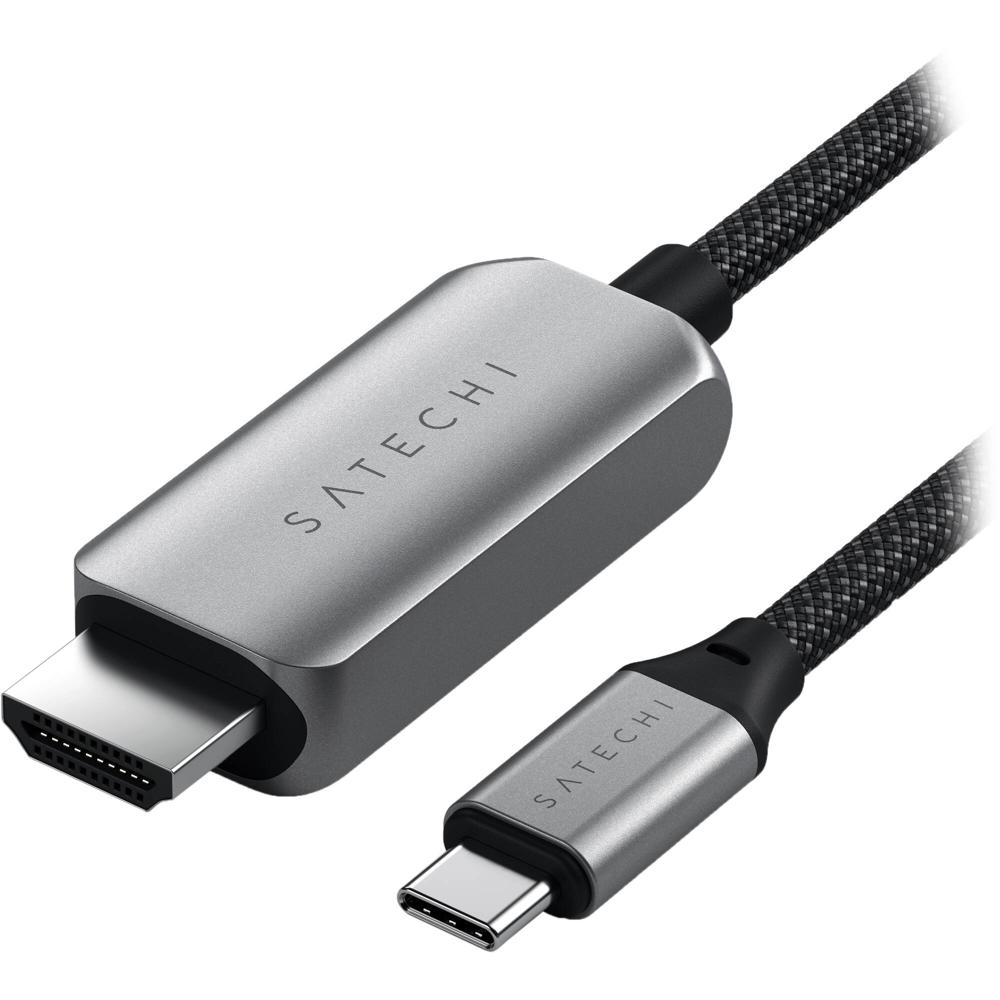 Satechi Cable USB-C a HDMI 2.1 8K (6.4') - Soporta 8K a 60 Hz, Diseño Plug & Play, Acabado de Alumin