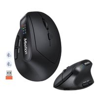 Mouse BT008 MEETION Inalámbrico Bluetooth Recargable y Ergonómico Negro