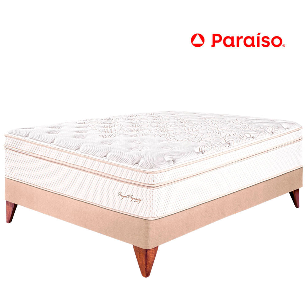 Cama PARAÍSO Europea Royal Dynasty 2 Plazas Champagne