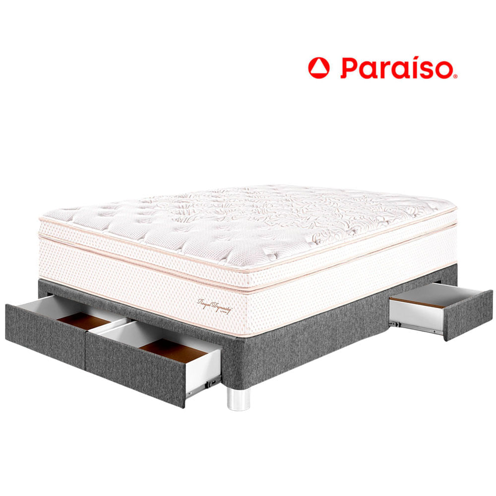 Cama PARAÍSO Royal Dynasty C Caj 2 Plazas Gris