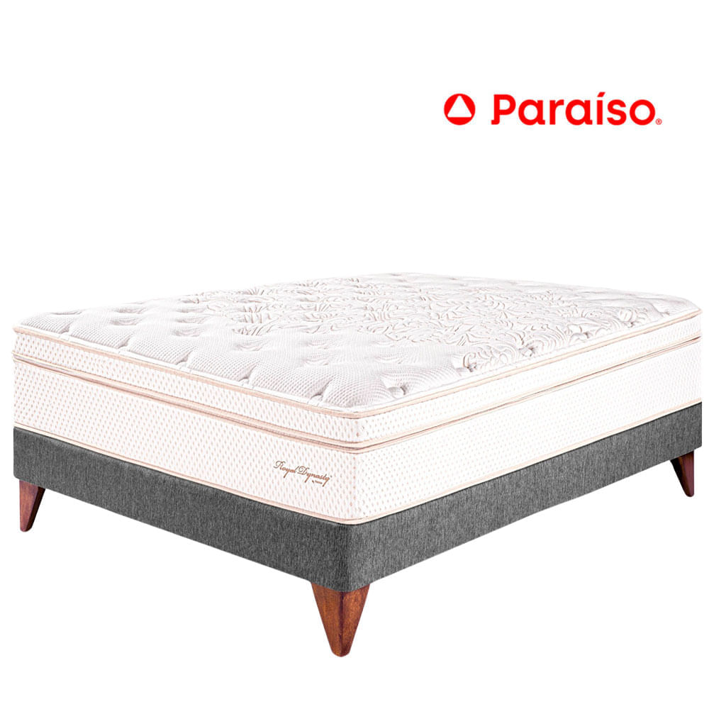 Cama PARAÍSO Europea Royal Dynasty 2 Plazas Gris