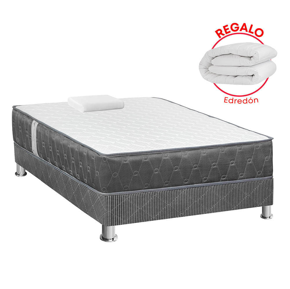 Cama Americana FORLI Acqua 1.5 Plazas + Edredón