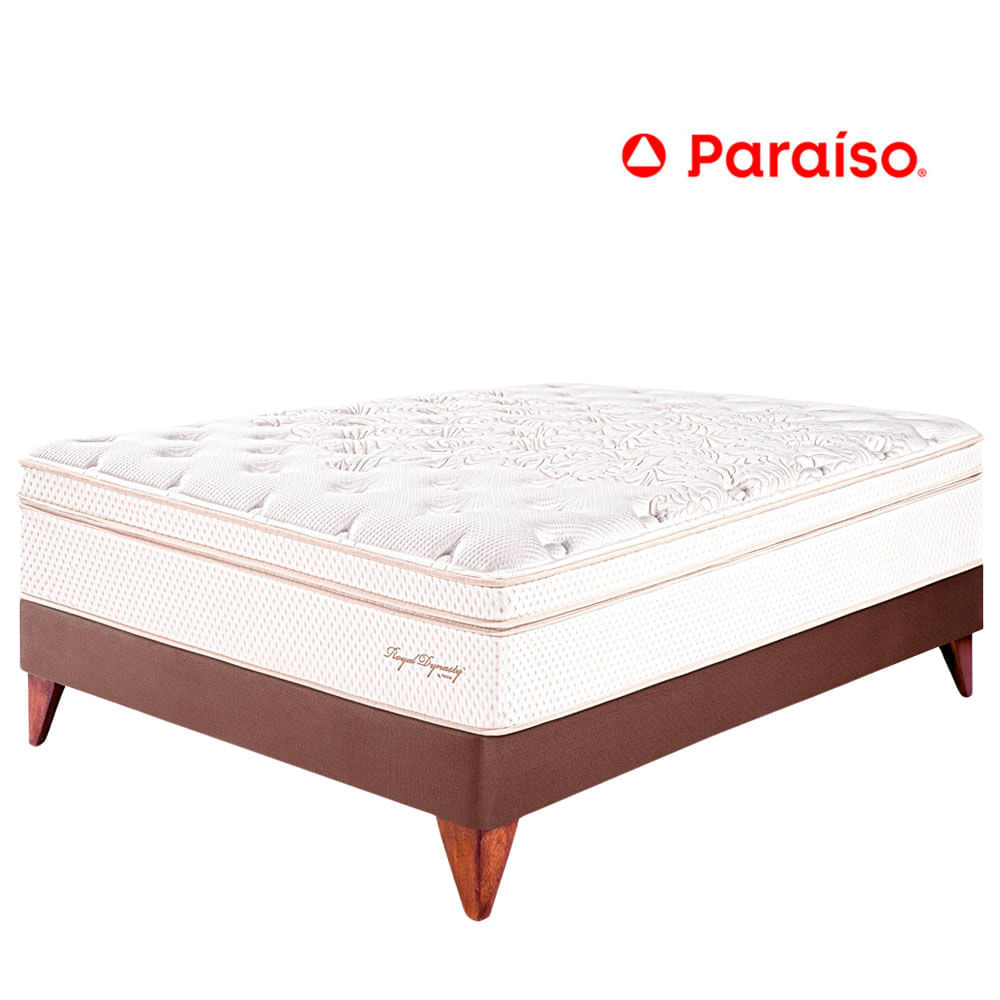 Cama PARAÍSO Euro Royal Dynasty 1.5 Plazas Chocolate