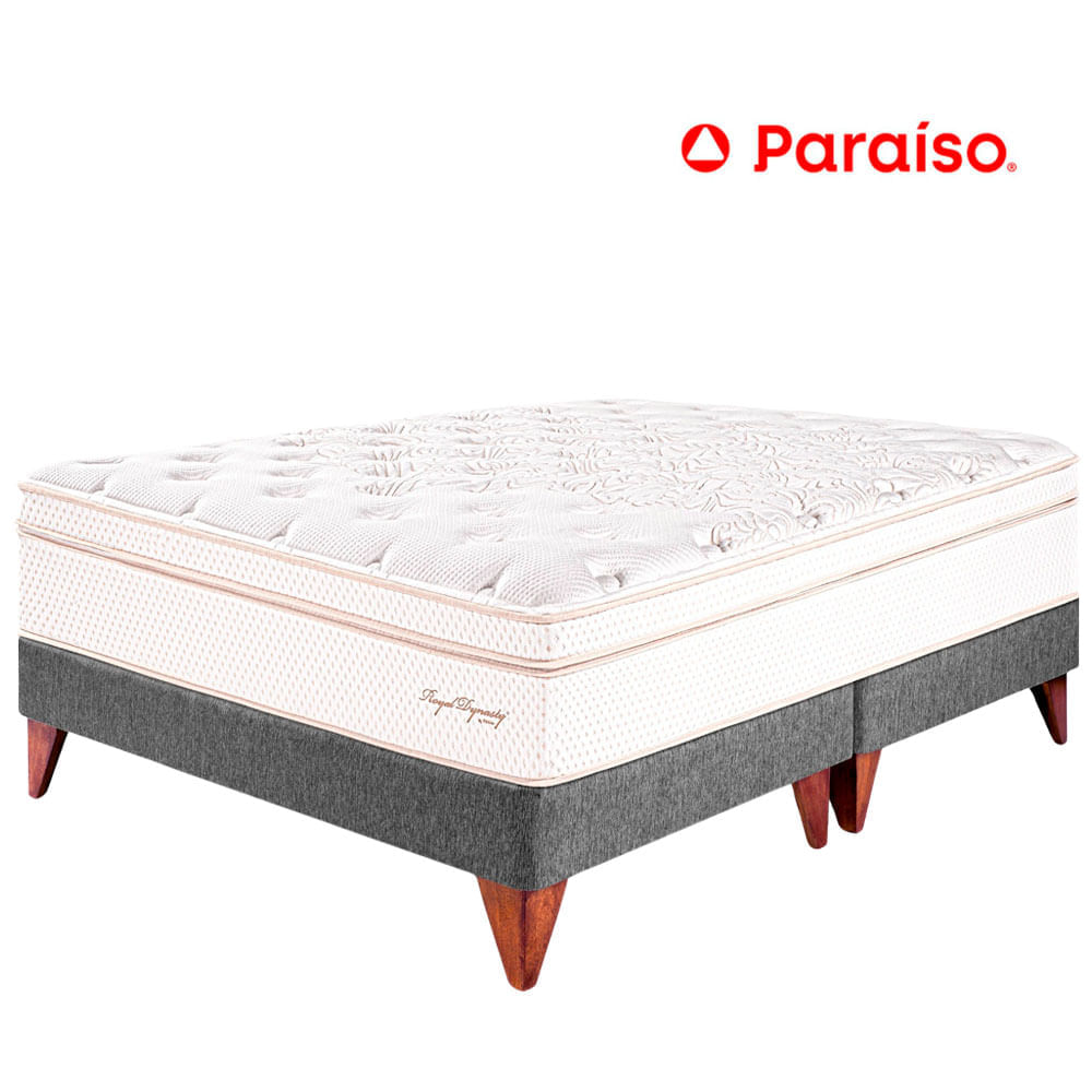 Cama PARAÍSO Euro Royal Dynasty Queen Gris
