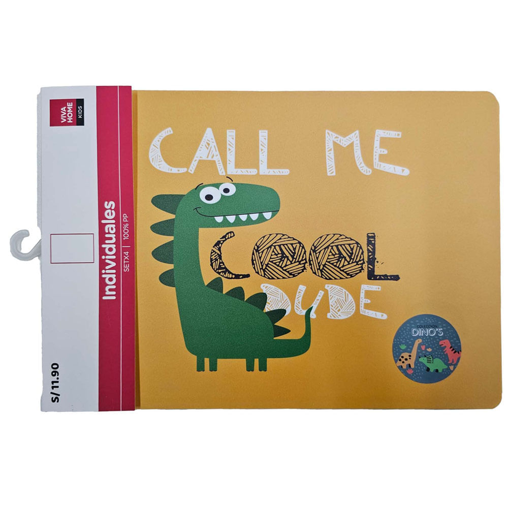 Set de Individuales VIVA HOME Dino 4un (Modelo Aleatorio)