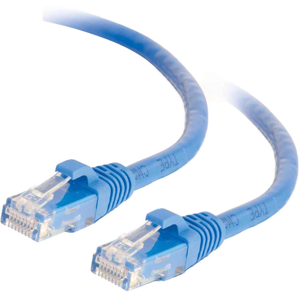 C2G Cable de Par Trenzado No Apantallado Cat 6 Snagless (4', Azul) - Conectores RJ45, Conductor de C