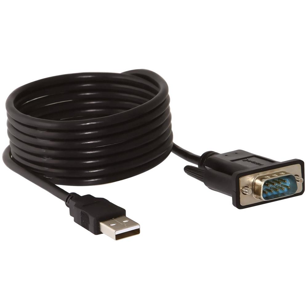 Sabrent Cable Adaptador USB 2.0 Tipo A Macho a RS-232 DB9 Serial 9 Pines Macho (Chipset FTDI, 6', Co