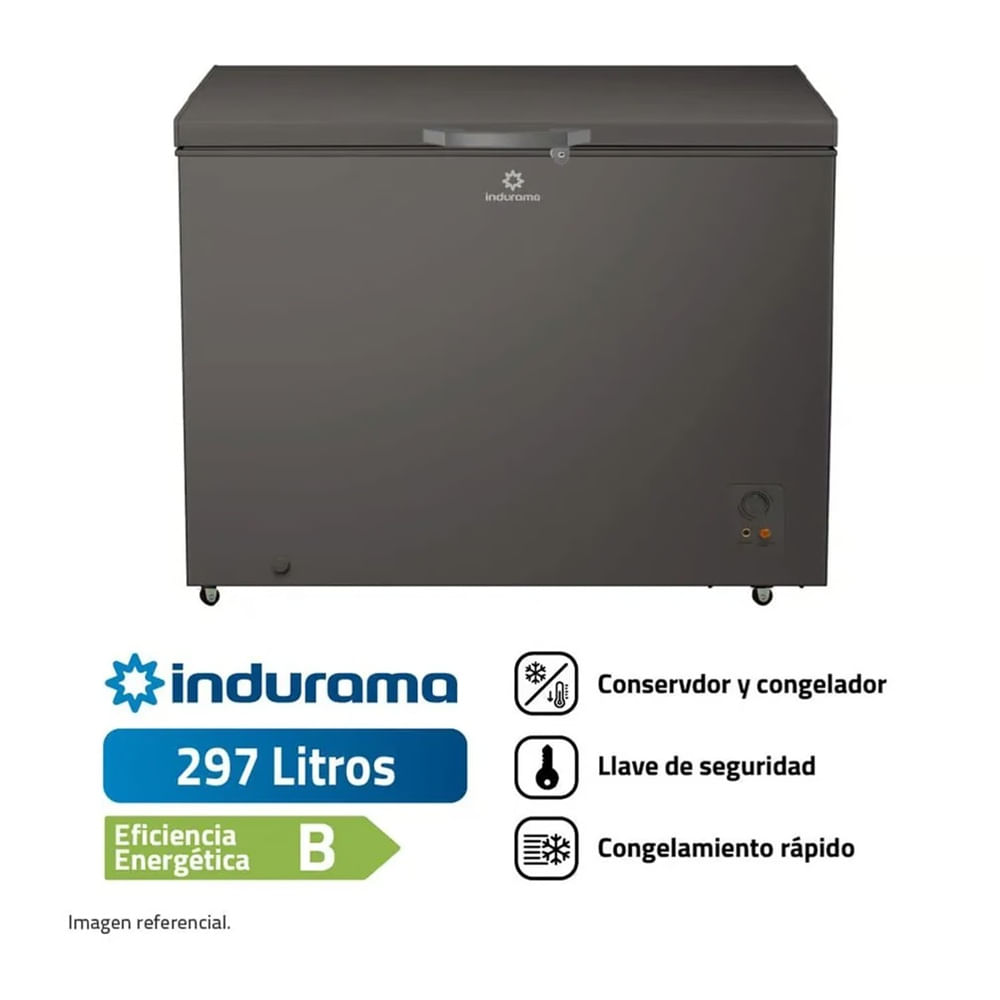 Congeladora Defrost INDURAMA CI-320DG 297Lts Gris
