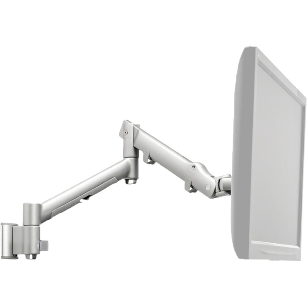 Soporte de Pared con Asistencia por Resorte Atdec para Pantallas Planas y Curvas (Plata) - Ajuste de