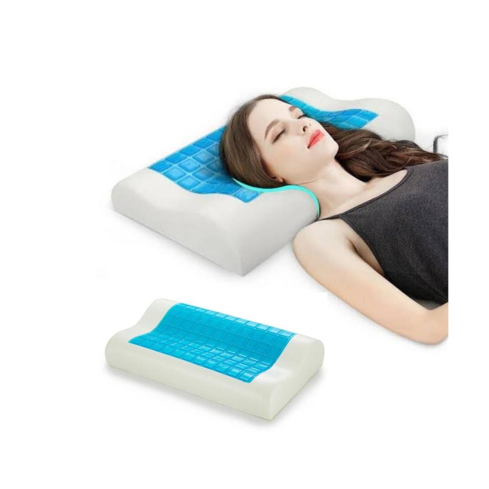 Almohada Ortopedica Viscoelastica Curvatura Con Gel Sin Funda