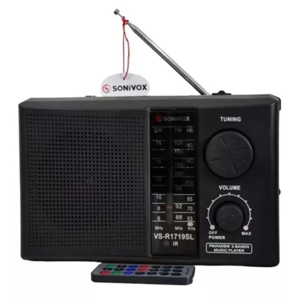 Radio Sonivox VS-R1719SL Panel Solar Recargable FM/AM Multifunción