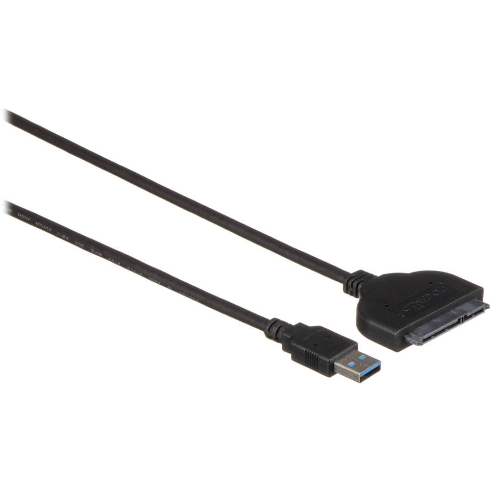 Rocstor Cable Adaptador SATA de 2.5"" a USB 3.0 Tipo A (20"", Negro) - Soporta SSD/HDD SATA III, Veloc