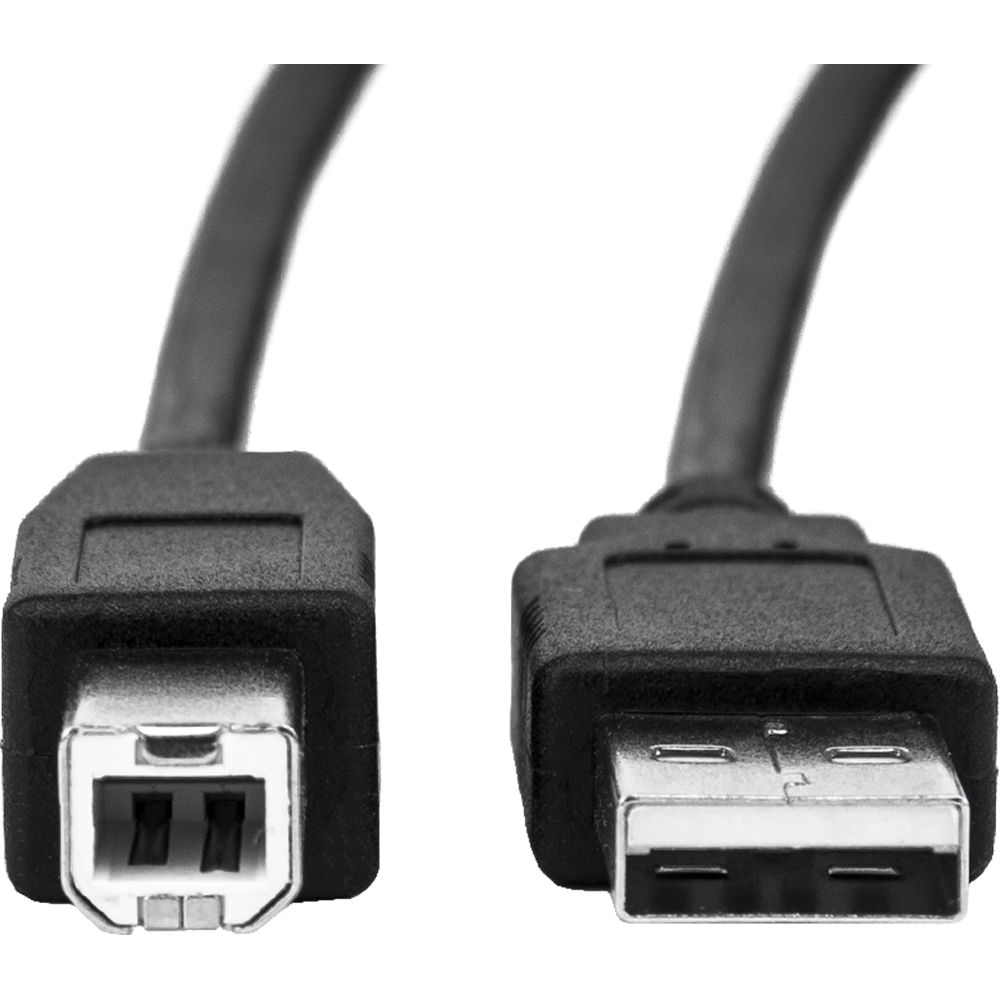 Rocstor Cable USB 2.0 Tipo A Macho a Tipo B Macho (15', Negro) - Interfaz USB 2.0 (480 Mb/s)
