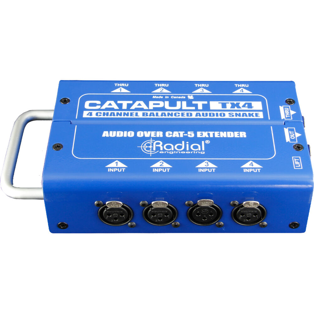 Radial Engineering Catapult RX4M Snake Cat5 para Enrutamiento de Audio de Micrófono