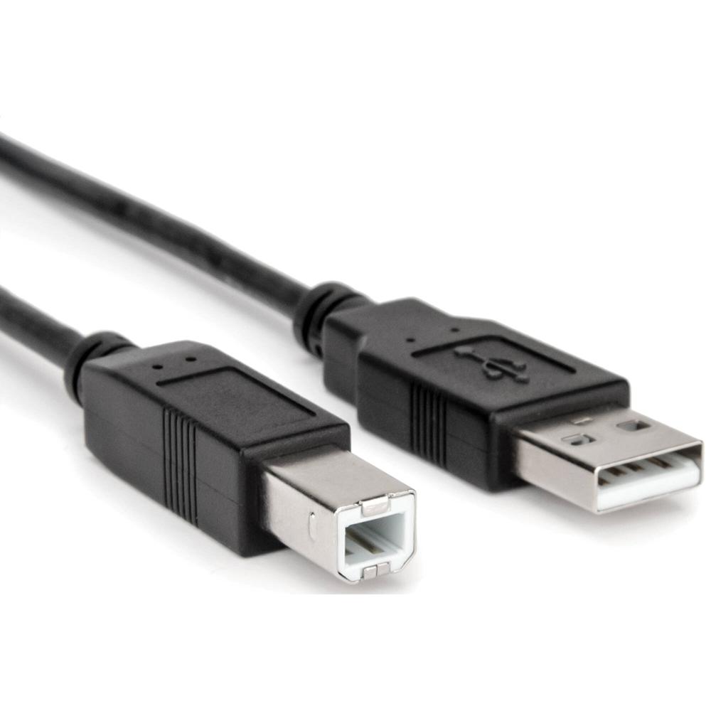 Rocstor Cable de Impresora USB-A a USB-B 2.0 (6', Negro) - Conector Macho a Macho, Diseño Niquelado,