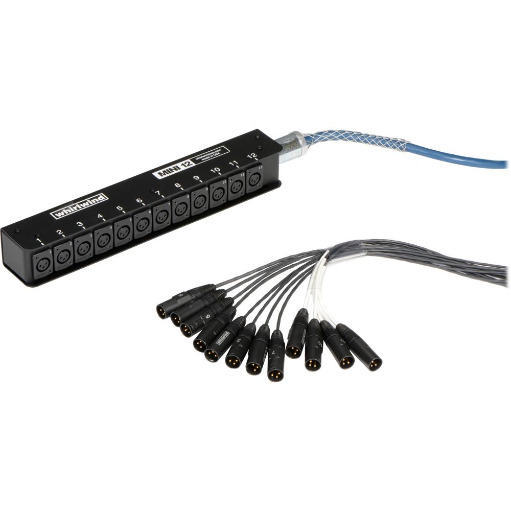 Whirlwind Medusa Mini 12-Canales Cable Snake (50') - Ideal para Estudio o Escenario, Diseño Compacto