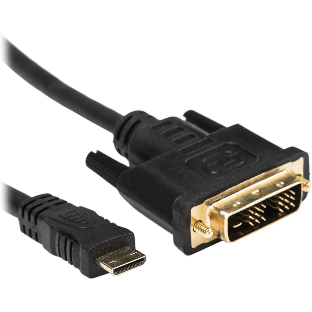 Rocstor Cable Mini-HDMI Macho a DVI-D Macho (10', Negro) - Conectores Baquelita Dorada, Blindado