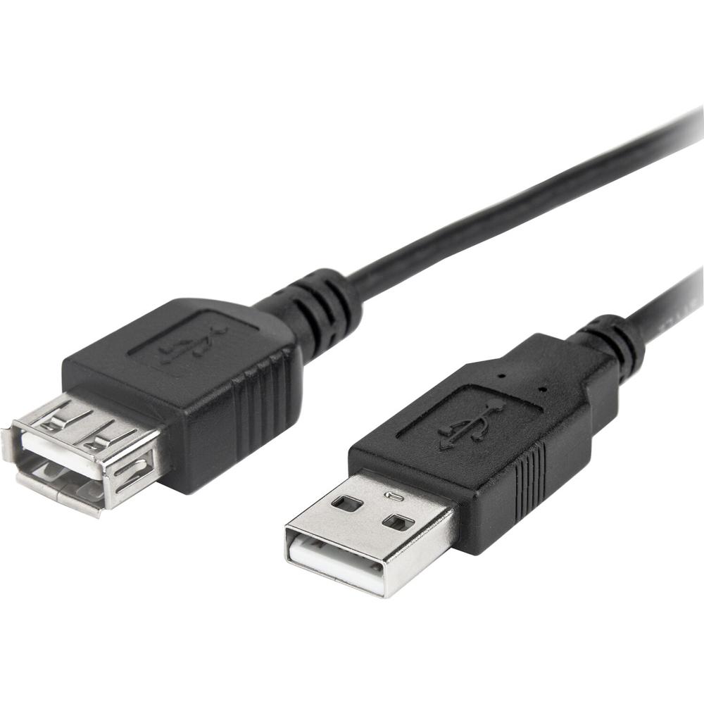 Rocstor Cable de Extensión USB-A 2.0 Macho a Hembra (Negro, 6') - Compatible con USB 1.0 & 1.1