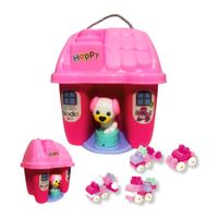 Casita Rosa Para Mascota Bloques de Construcción 45 Pzs