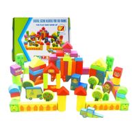 Bloques de Construcción Infantiles Granja de Colores – Set de 100 Piezas