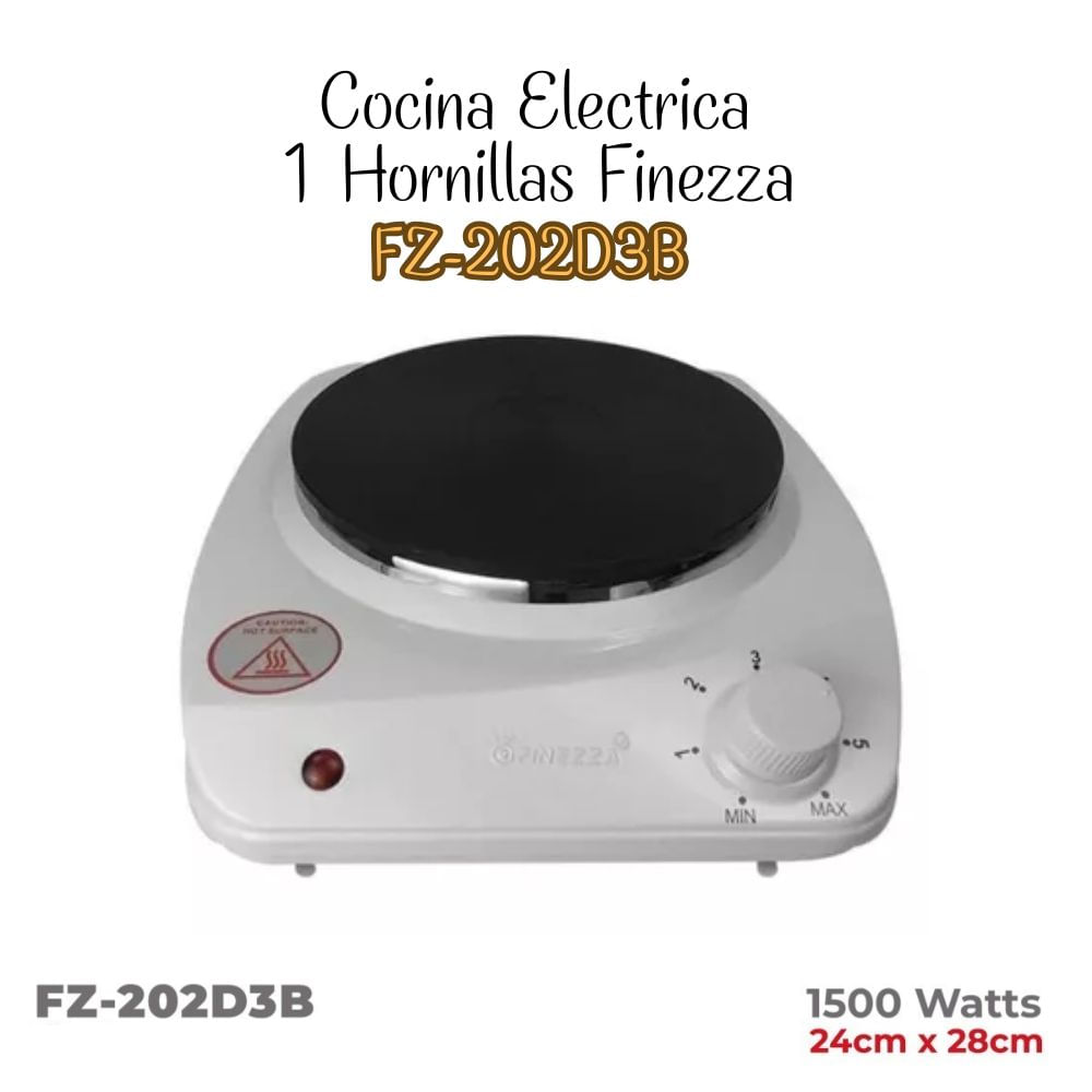Cocina Electrica Finezza de 1 Hornilla FZ-202D3B