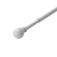 Pack Cortinero Simple Extensible Aura 13/16 mm 70-120 cm Bola Blanco
