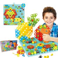 Set Didáctico Mosaico Con Taladro 262 Pzs Para Niño