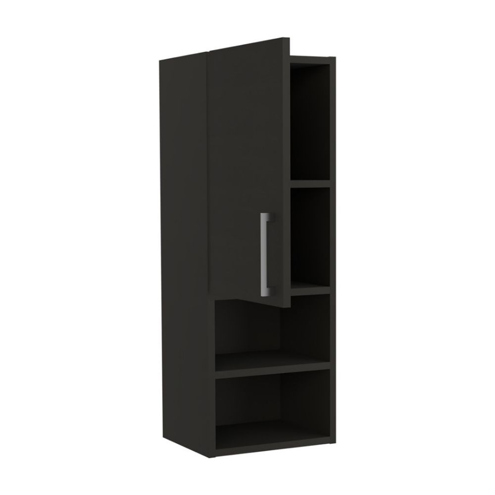 Mueble Auxiliar de Baño Melamina Wengue Modelo Basic Tuhome