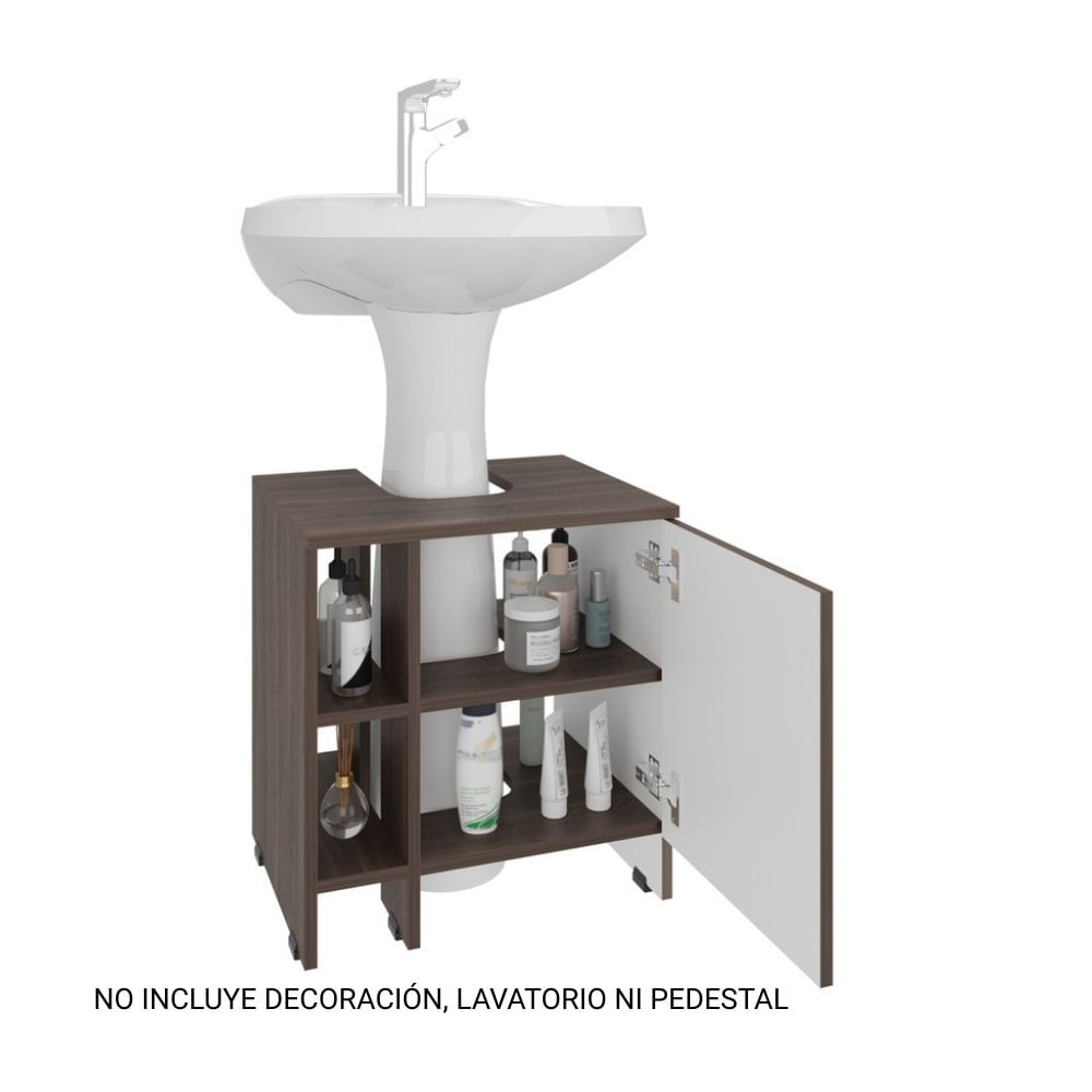 Mueble Basic para lavamanos 1 Puerta Milan/Blanco Tuhome