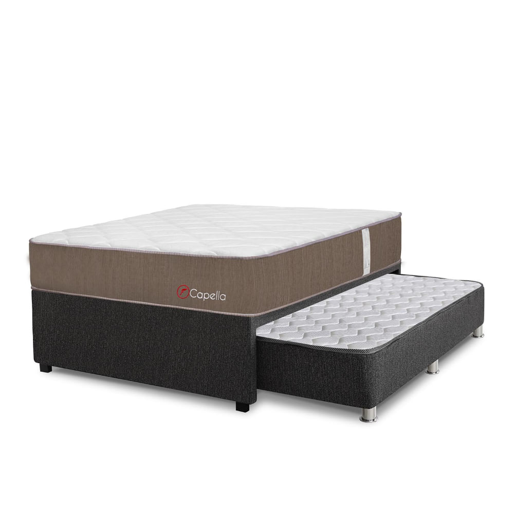 Cama Diván Forli Capella Super Side 2 Plazas + 2 Almohadas + 1 Protector