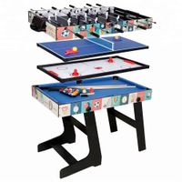 Mesa de Fulbito, Billar, Hockey y Ping Pong - Plegable Multijuegos 4 en 1