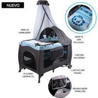 Nueva Cuna Corral Mecedora SALLY 716-4 Azul