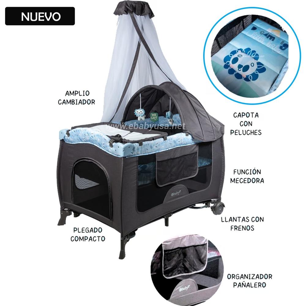 Nueva Cuna Corral Mecedora SALLY 716-4 Azul