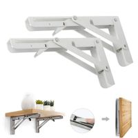 Repisa, Soporte, Ángulo Plegable Push 20cm Pack X2