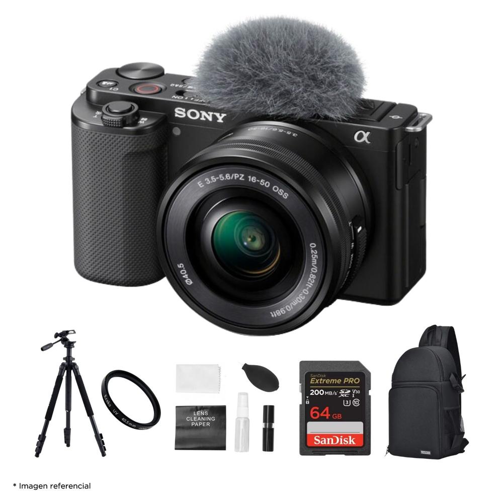Cámara Sony ZV-E10 II Mirrorless + Lente 16-50mm II + Kit Ultimate