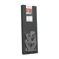 Kit de repisas 3x2 Rectangular 1.5x60cm Negro con Soporte Prat-K