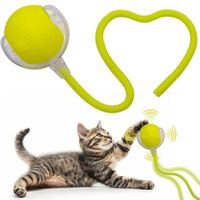 Pelota Interactiva para Gatos con Soga Juguete Inteligente LED