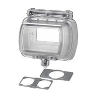 Placa Hermética Transparente p/toma doble vertical Leviton Levitón