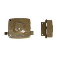 Cerradura de Sobreponer Werken Modelo 629B Zincada con 3 Llaves