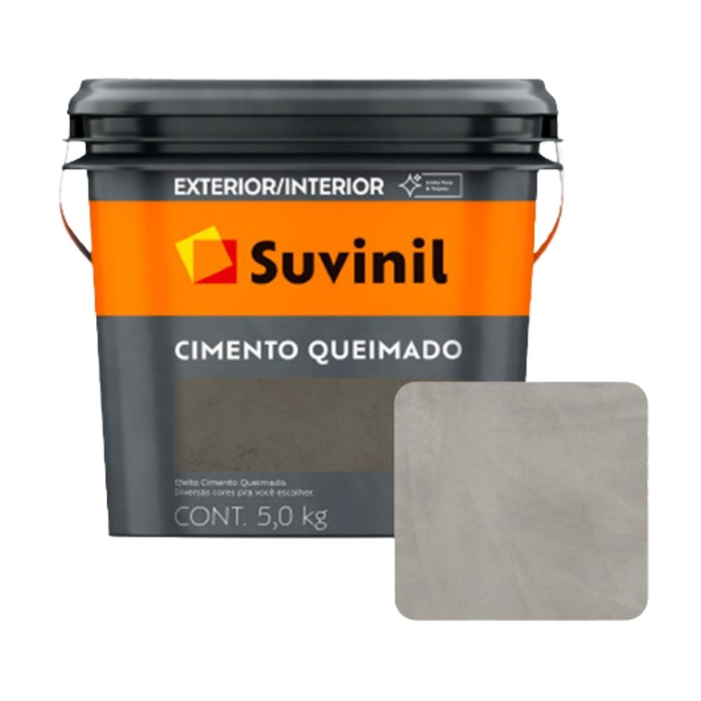 Pintura Efecto Cemento Quemado Suvinil Tunel de Concreto 5kg