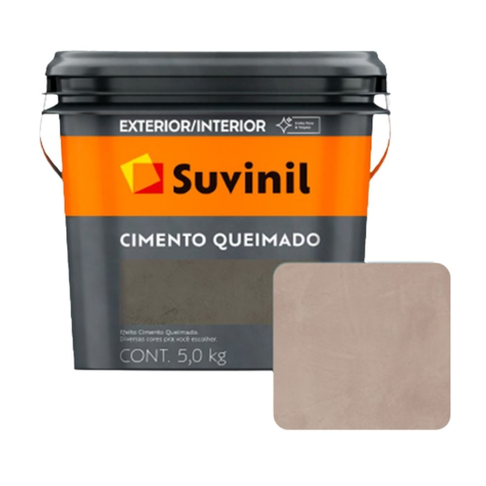 Pintura Efecto Cemento Quemado Suvinil Piedra Rosada 5kg