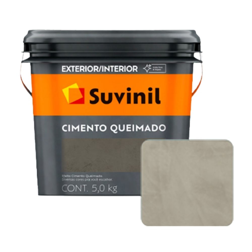 Pintura Efecto Cemento Quemado Suvinil Dia de Lluvia 5kg