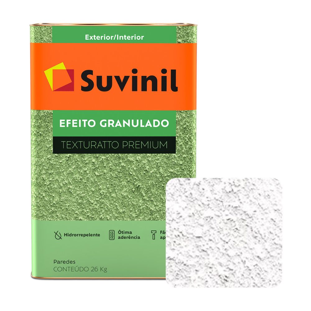 Pintura Texturado Suvinil efecto Granulado Blanco 23kg