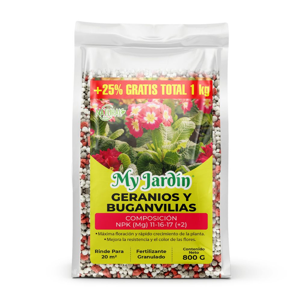 Fertilizante para Geranios y Buganvilias 800gr My Jardín