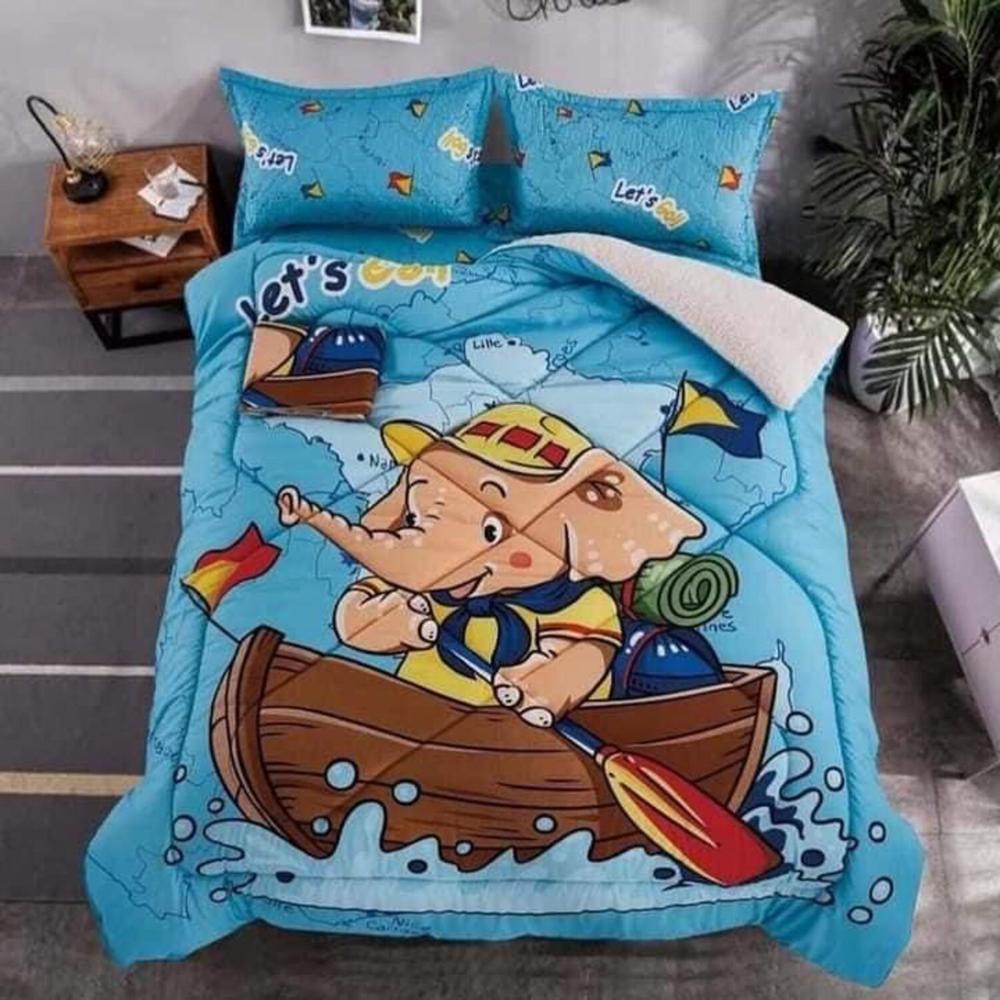 Set Edredón 2 pz C/ Carnero + Set Sábanas + Fundas 5 Pz 100% Calidad - F