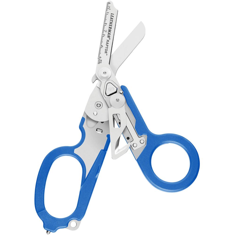 Tijeras de Rescate Leatherman Raptor (Azul, Funda Utilitaria, Empaque Clamshell) - 6 Herramientas pa