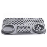 Comedero Anti Ansiedad Antideslizante para Perros Lick Mat - Gris